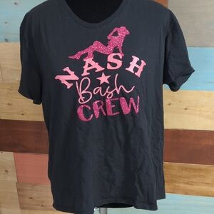 Hanes Black Tee with Pink Nash Bash Design